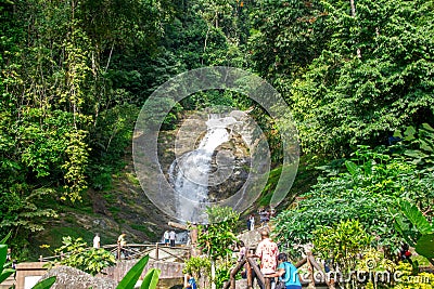 Lata Iskandar Waterfall Tapah-Ringlet Editorial Stock Photo